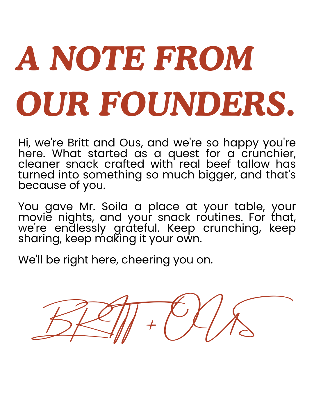 A note from our founders